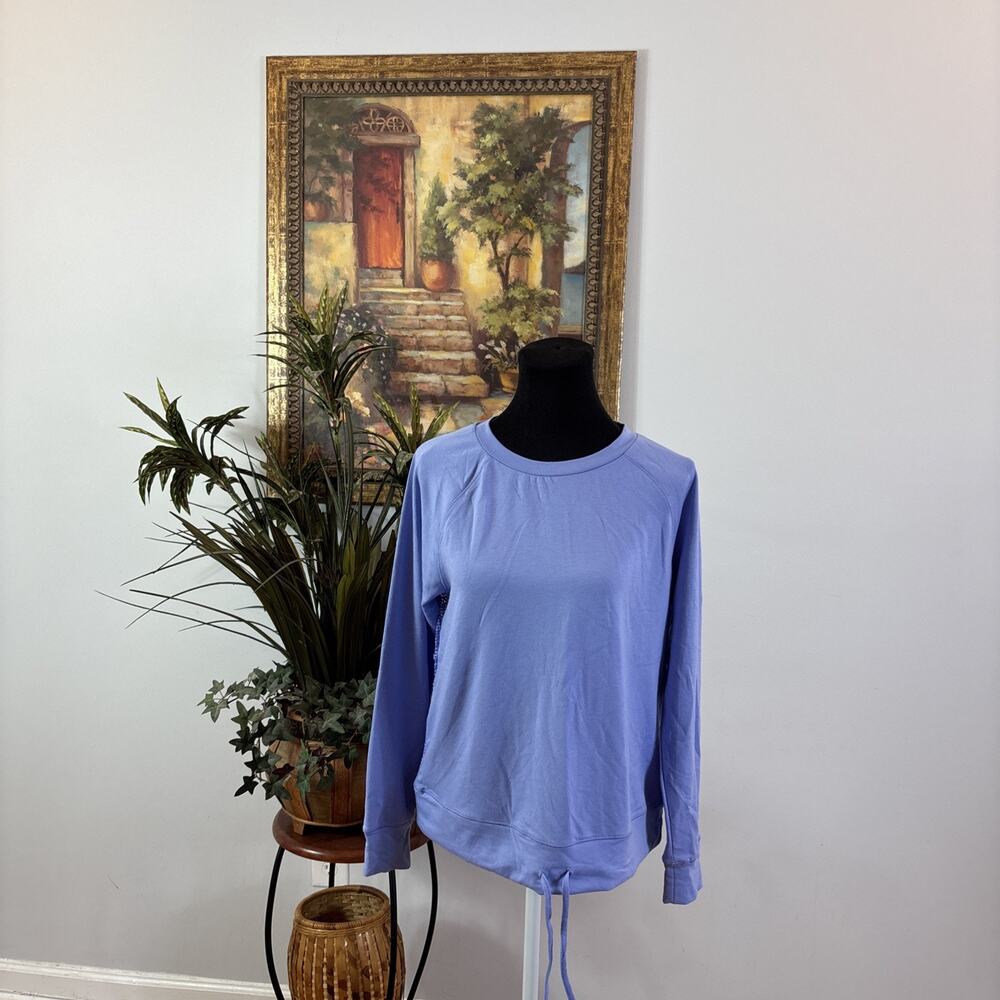 Joe Fresh Active Women's Purple/Heather Purple Mesh Back Shirt M/M Long Sleeve
